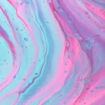 ArtOcean logo, a pink and aqua resin pour